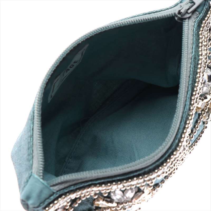 ビーズ刺繍ポーチ 15×10cm （2カラー）M42-1374