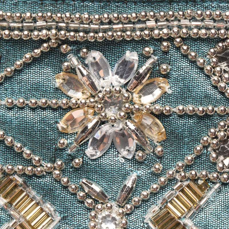 ビーズ刺繍ポーチ 15×10cm （2カラー）M42-1374