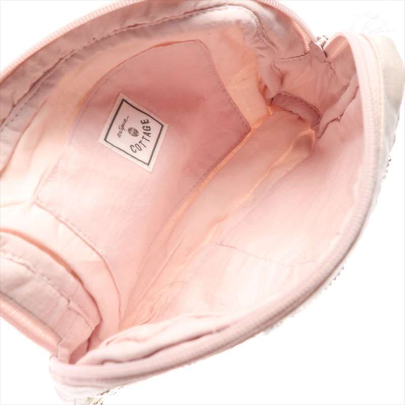 ビーズ刺繍ポーチ 17×10×マチ4cm （2カラー）M42-1375