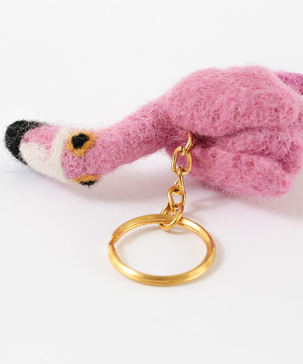 フェルトキーホルダー フラミンゴ M16-2842