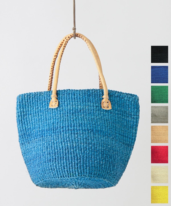 無地サイザルバッグ Mサイズ （8カラー） KENB-002