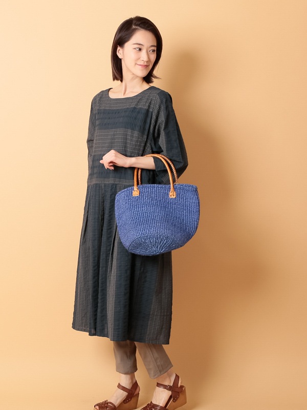 無地サイザルバッグ Mサイズ （8カラー） KENB-002