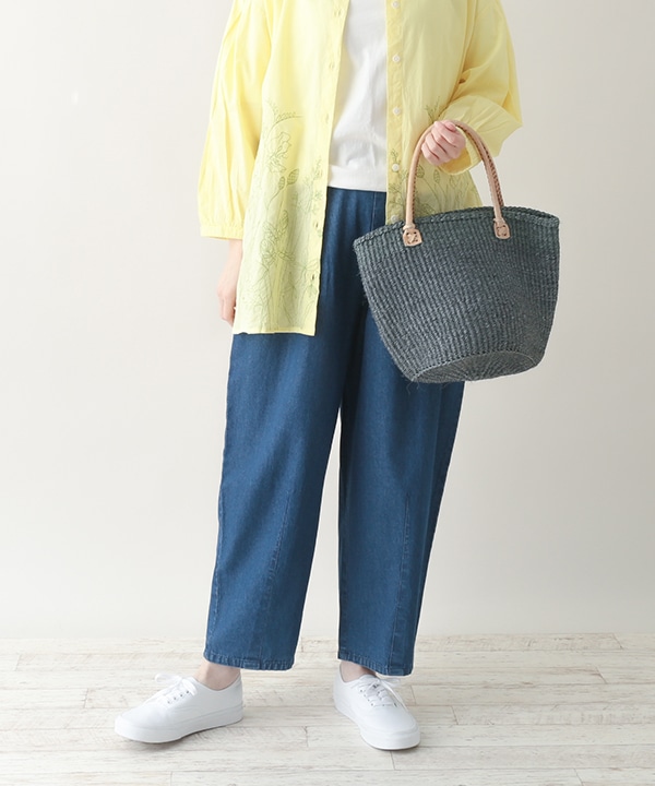 無地サイザルバッグ Mサイズ （8カラー） KENB-002