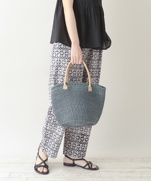 無地サイザルバッグ Mサイズ （8カラー） KENB-002