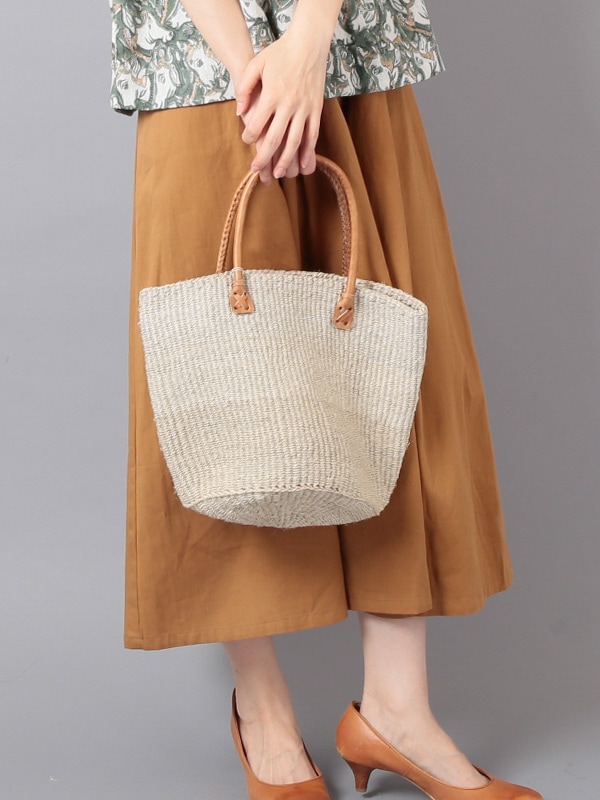 無地サイザルバッグ Mサイズ （8カラー） KENB-002