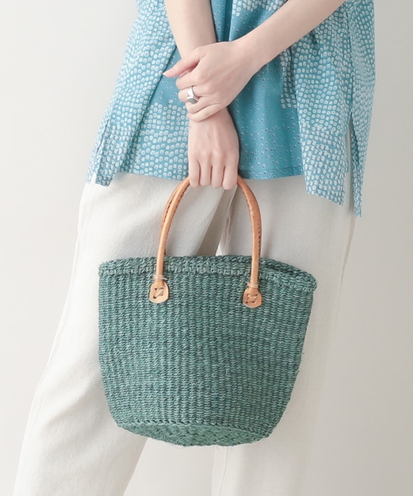 無地サイザルバッグ Mサイズ （8カラー） KENB-002