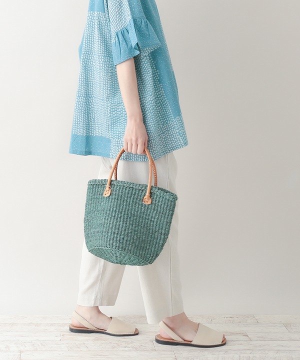 無地サイザルバッグ Mサイズ （8カラー） KENB-002