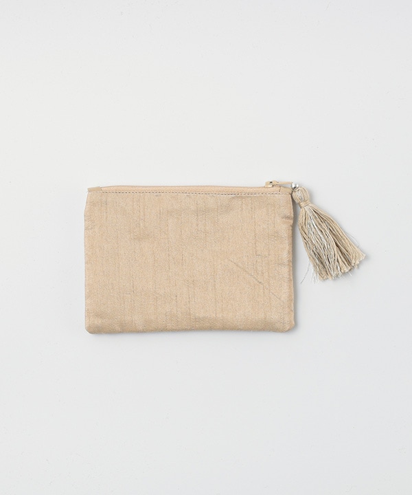 ビーズ刺繍 ポーチS（2カラー） 15×10cm M42-2487