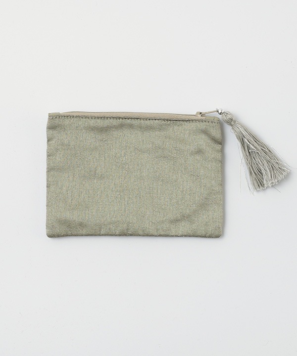 ビーズ刺繍 ポーチS（2カラー） 15×10cm M42-2487