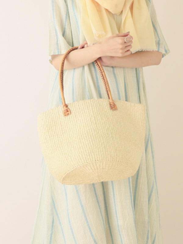 【非売品】サバンナ八木　自主制作　ブラジルバッグ 無地サイザルバッグ Lサイズ（7カラー） KENB-001 | 25SSから