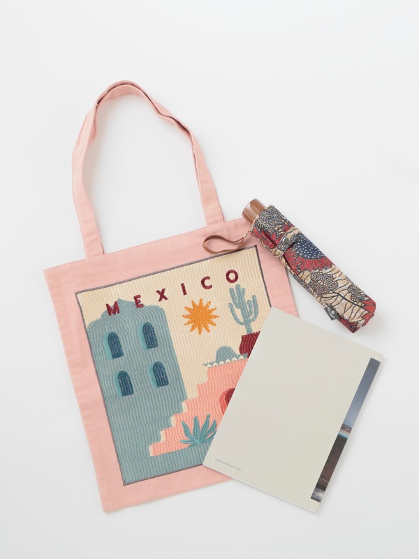 ワールドトリップ刺繍トートバッグ（3カラー） M26-2170