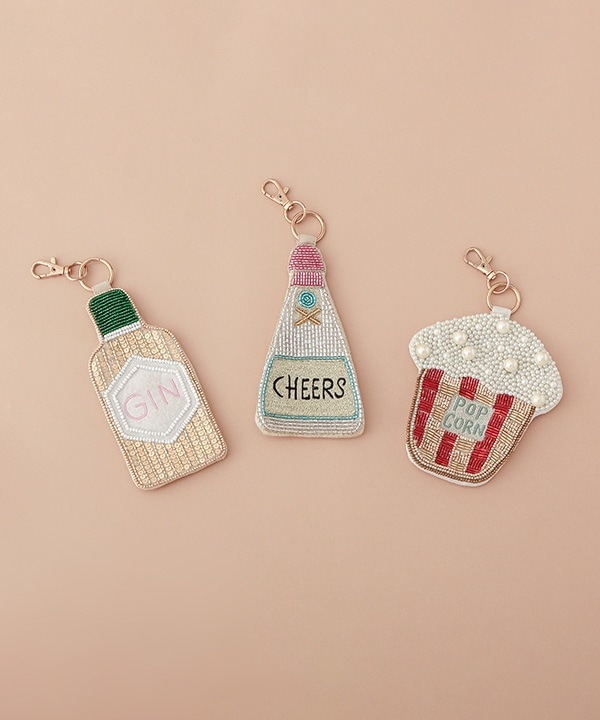 パーティー刺繍 キーポーチ 7×14.5cm M42-2490 