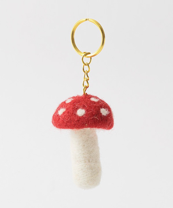 フェルトキーホルダー キノコ M16-2845