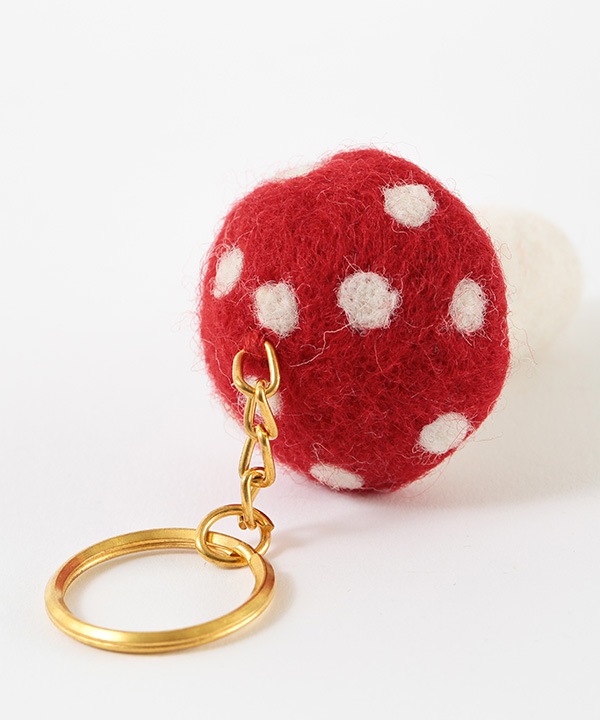 フェルトキーホルダー キノコ M16-2845