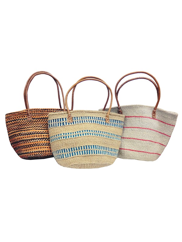 ボーダーサイザルバッグ Lサイズ(色柄アソート) KENB-004