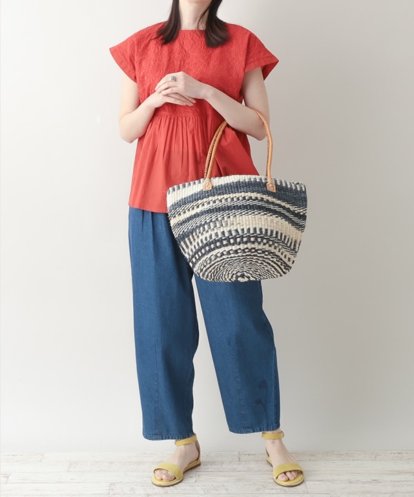 ボーダーサイザルバッグ Lサイズ(色柄アソート) KENB-004