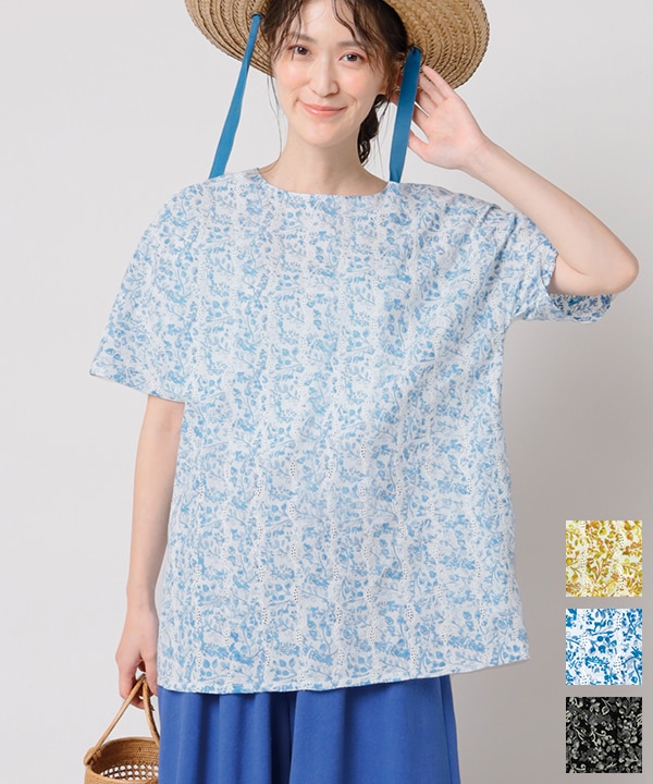 フローラルプリントシフリーチュニック 25S097【5月頃入荷予定