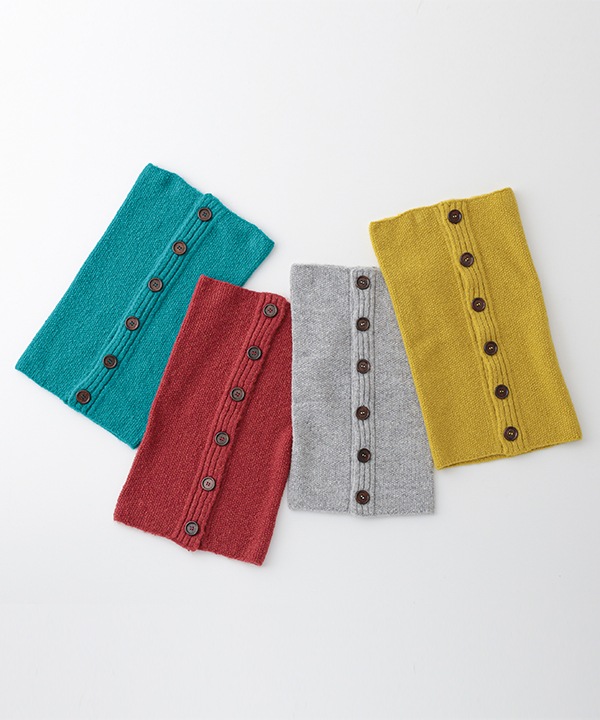 ウール混 フワフワカノコニット釦付キスヌード B25W037