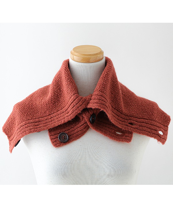 ウール混 フワフワカノコニット釦付キスヌード B25W037