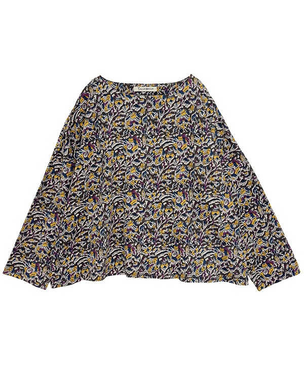 カラムカリ・プリントジャージラフ・ブラウス 25W420