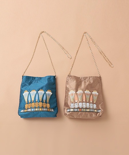 エジプシャンフラワー刺繍ショルダーバッグ（2カラー）　M42-2401