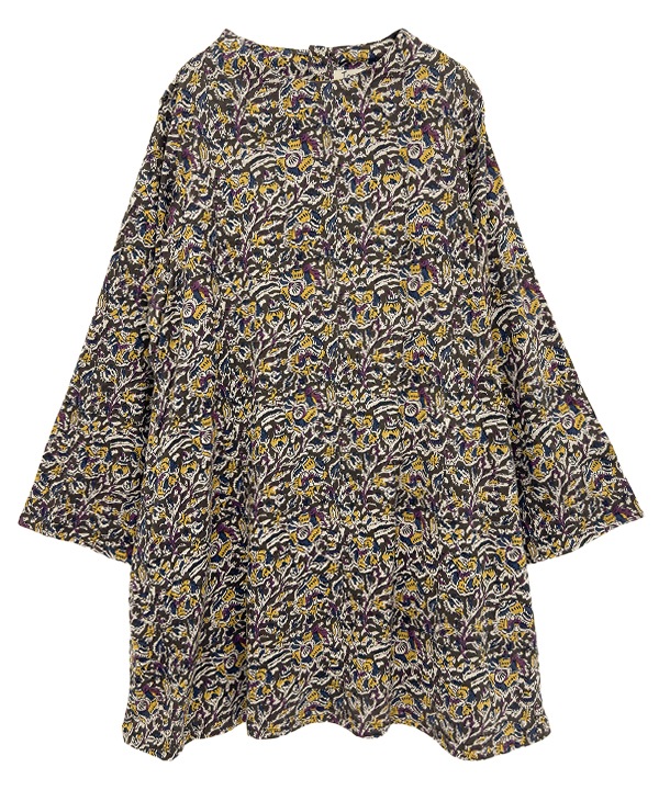 カラムカリ・プリントジャージオフボトルネック・チュニック 25W421