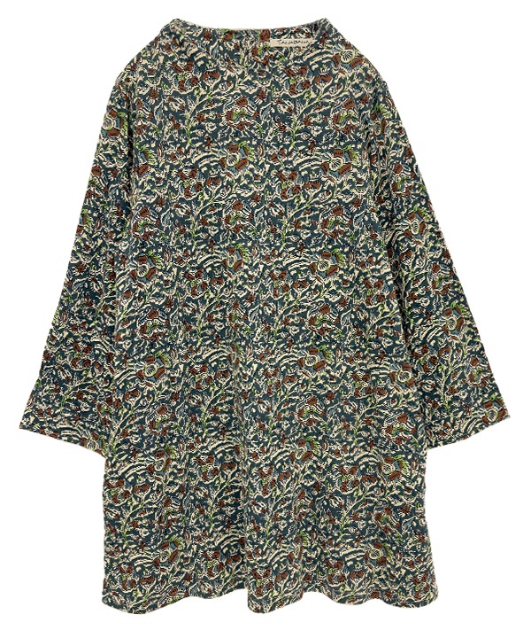 カラムカリ・プリントジャージオフボトルネック・チュニック 25W421