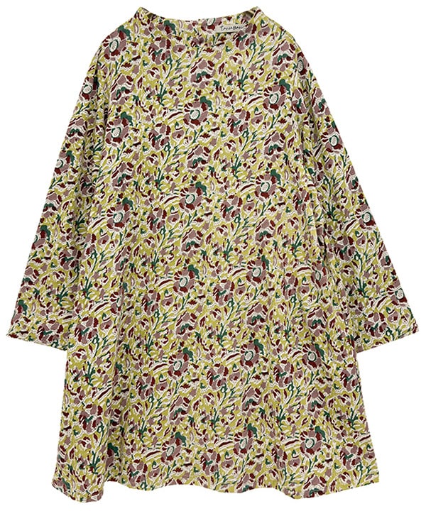 カラムカリ・プリントジャージオフボトルネック・チュニック 25W421