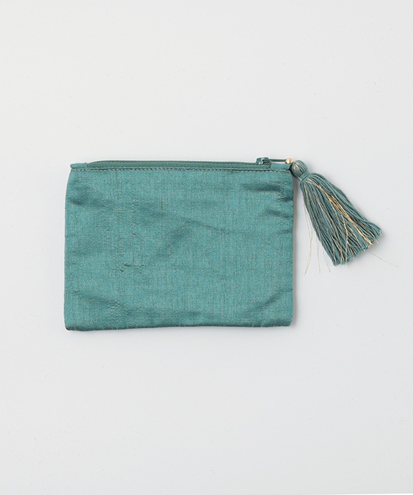 ビーズ刺繍 ポーチ（2カラー） 15×10cm M42-2493 