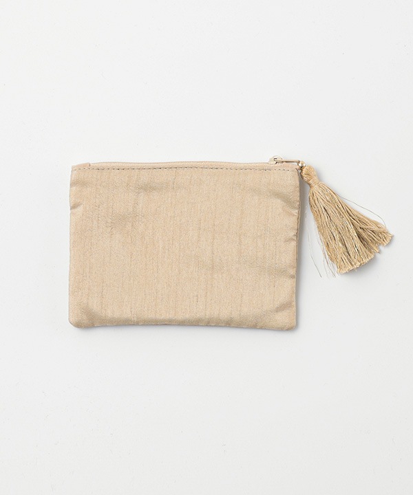 ビーズ刺繍 ポーチ（2カラー） 15×10cm M42-2493 