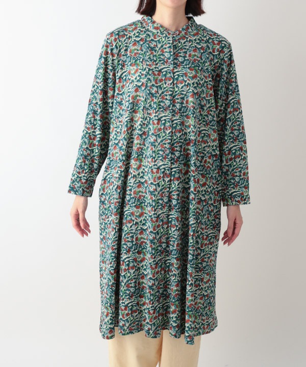 カラムカリ・プリントジャージシャツワンピース 25W422
