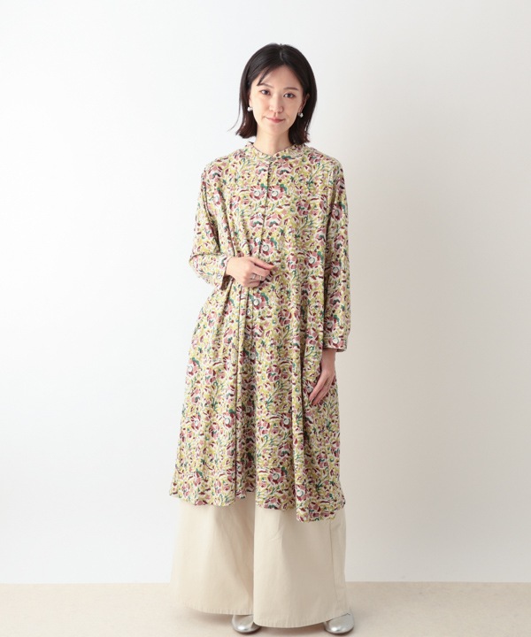 カラムカリ・プリントジャージシャツワンピース 25W422