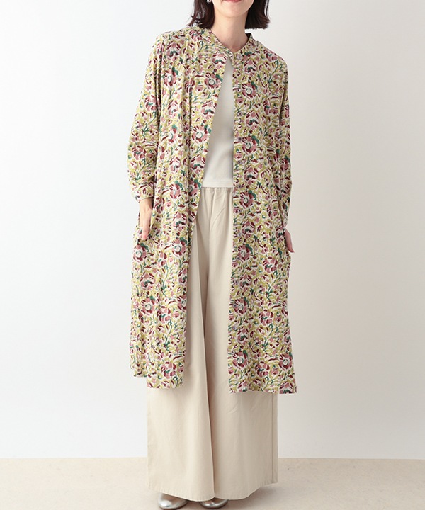 カラムカリ・プリントジャージシャツワンピース 25W422