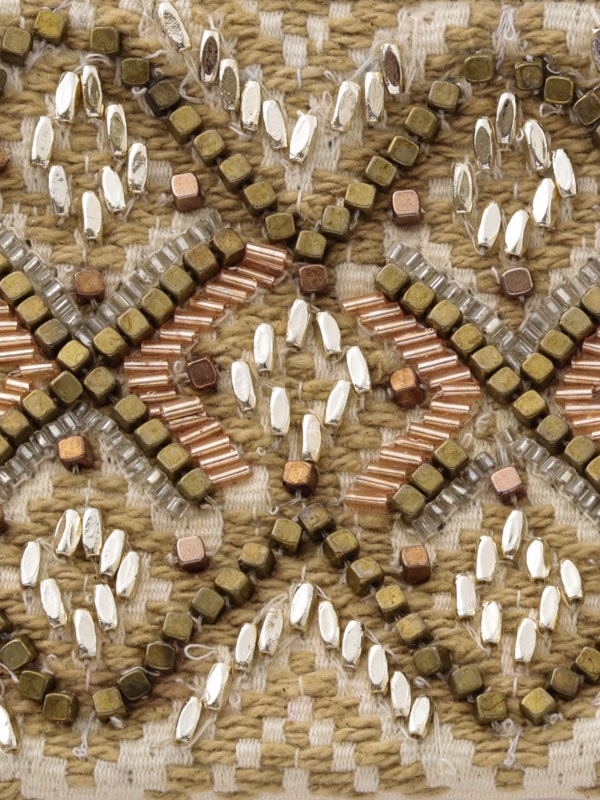 ビーズ刺繍横長ポーチ 20×10cm （3カラー）M42-0861