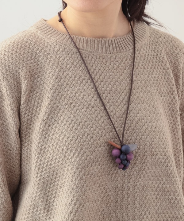 ウッド グレープネックレス A25WPN053