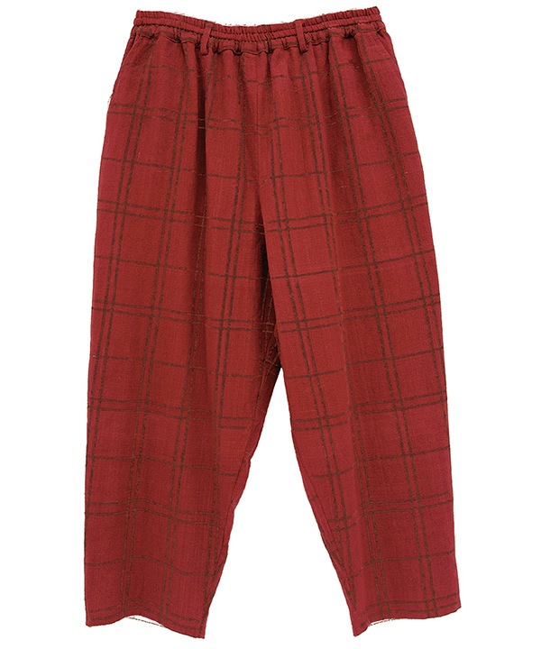 ウィンドウペン・チェックコットンラフパンツ 25W425