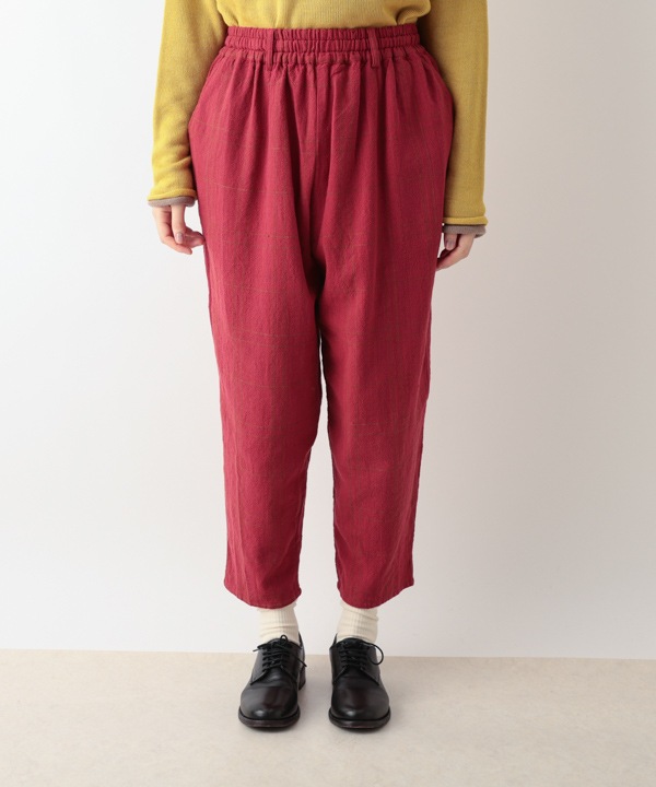 ウィンドウペン・チェックコットンラフパンツ 25W425