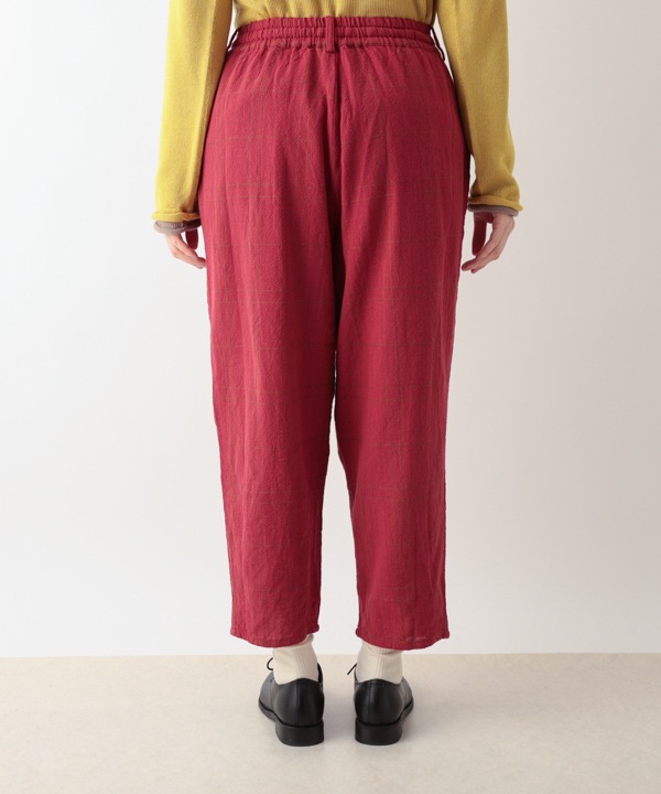 ウィンドウペン・チェックコットンラフパンツ 25W425