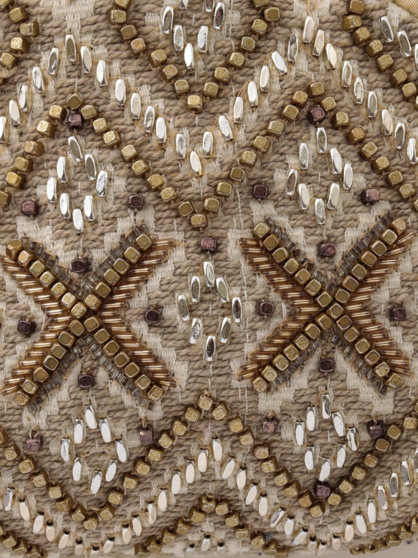 ビーズ刺繍ポーチ 20×14×4cm （3カラー）M42-0863