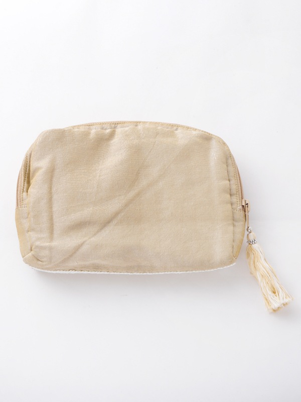 ビーズ刺繍ポーチ 20×14×4cm （3カラー）M42-0863