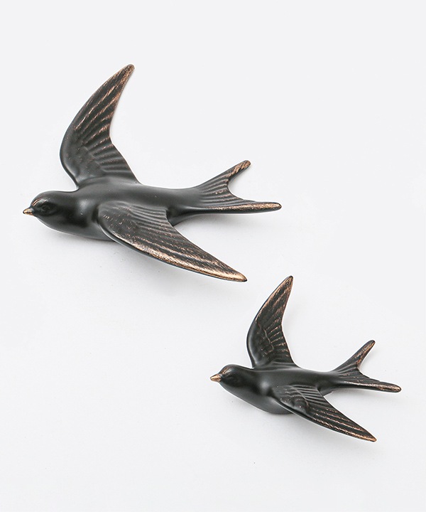 ウォールデコレーション バードL（ブラック）  M45-1037L