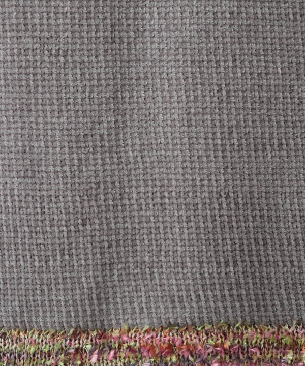 絣モールパイピング前開きベスト 日本製 25W427