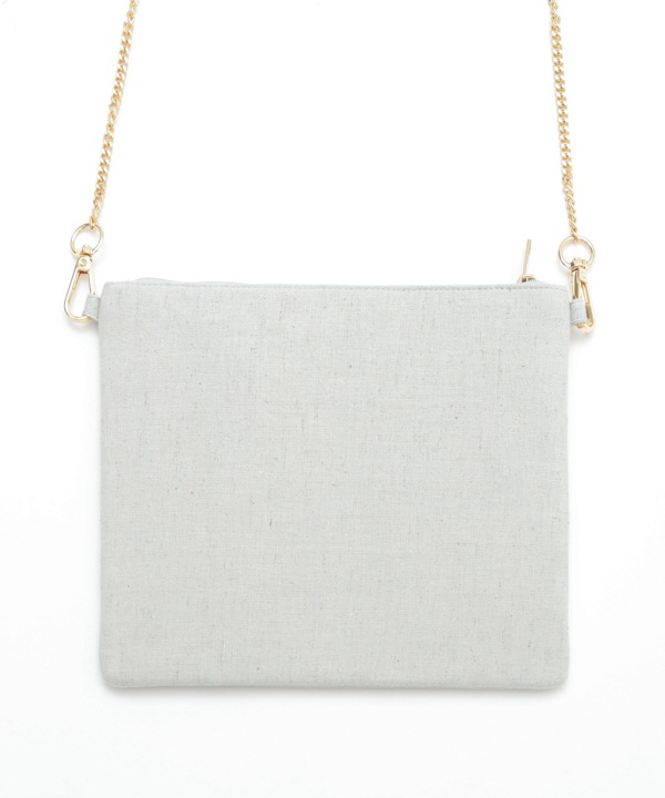 モノトーン花刺繍 ショルダーバッグ M42-2699