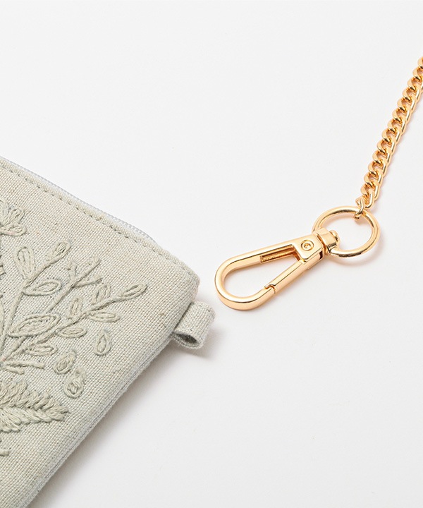 モノトーン花刺繍 ショルダーバッグ M42-2699