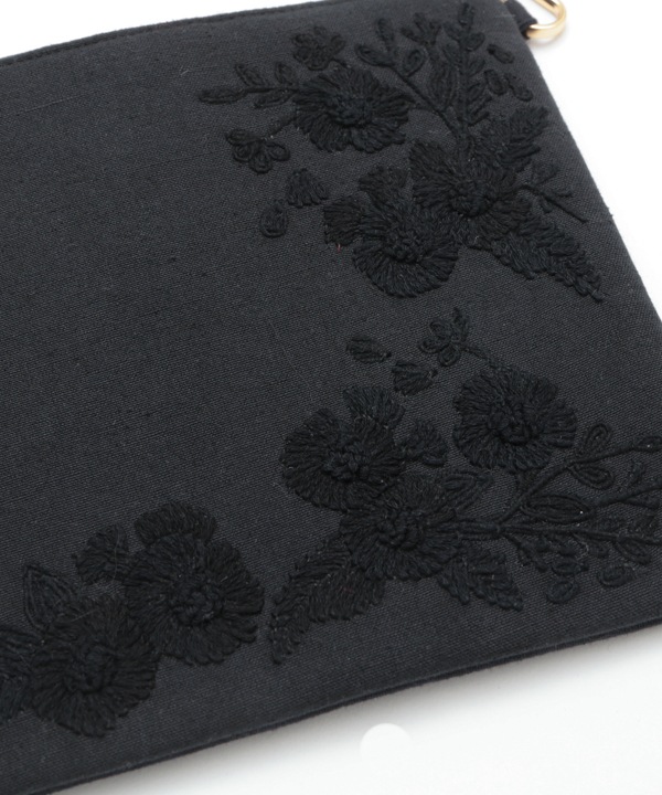 モノトーン花刺繍 ショルダーバッグ M42-2699