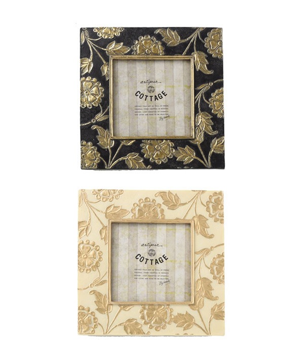 フラワーフォトフレームS 17×17cm （2カラー） M45-1711