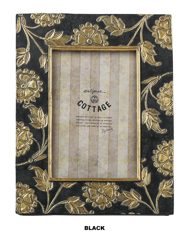 フラワーフォトフレームL 17×22cm （2カラー） M45-1712