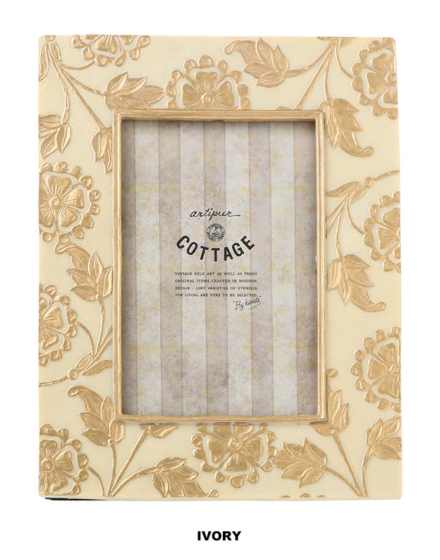 フラワーフォトフレームL 17×22cm （2カラー） M45-1712