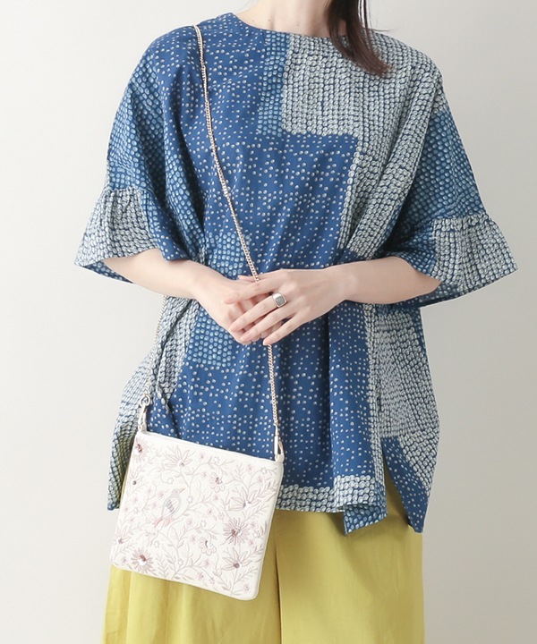 花鳥ビーズ刺繍 ショルダーバッグ M42-2701