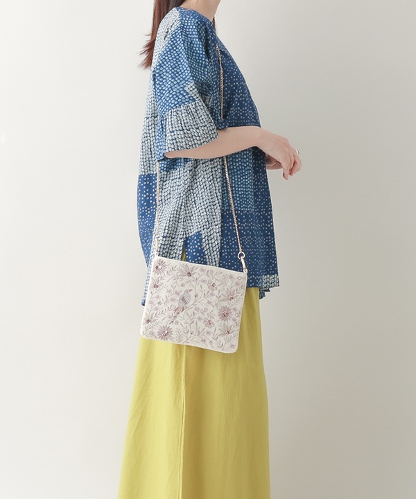 花鳥ビーズ刺繍 ショルダーバッグ M42-2701